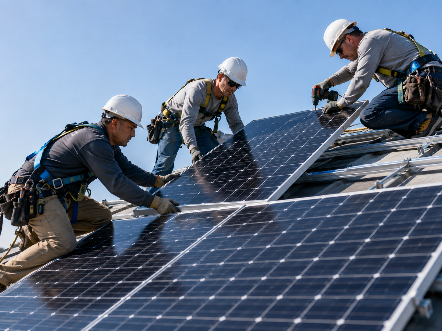 Professional solar panel installation